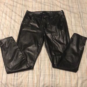 American Eagle faux leather high-rise jeggings.